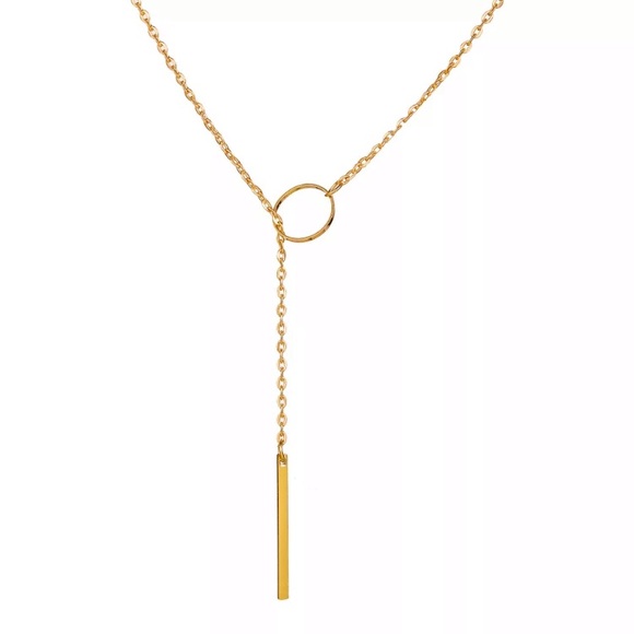 🔴𝟭𝟬/$𝟮𝟱🔴NEW Gold Bar Delicate Drop Necklace - Picture 6 of 12